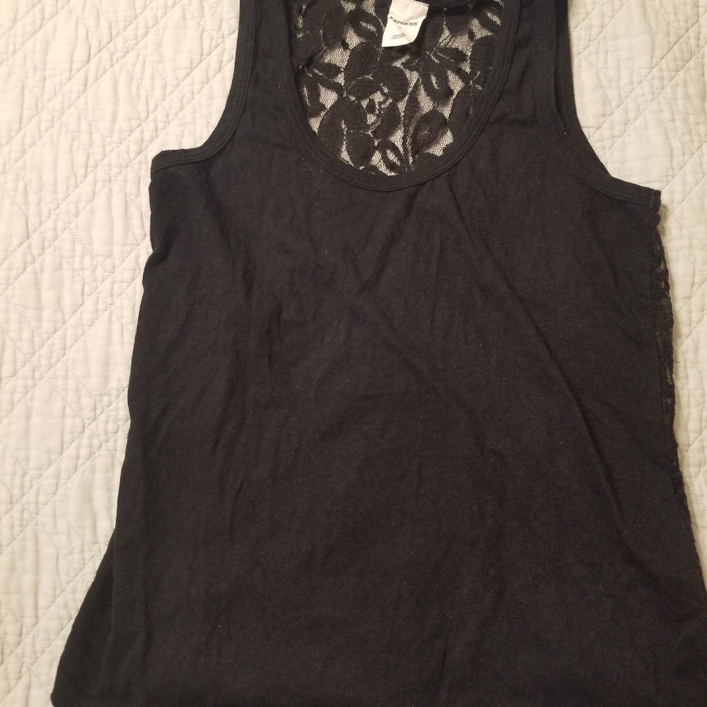 Express lace back tank top in small